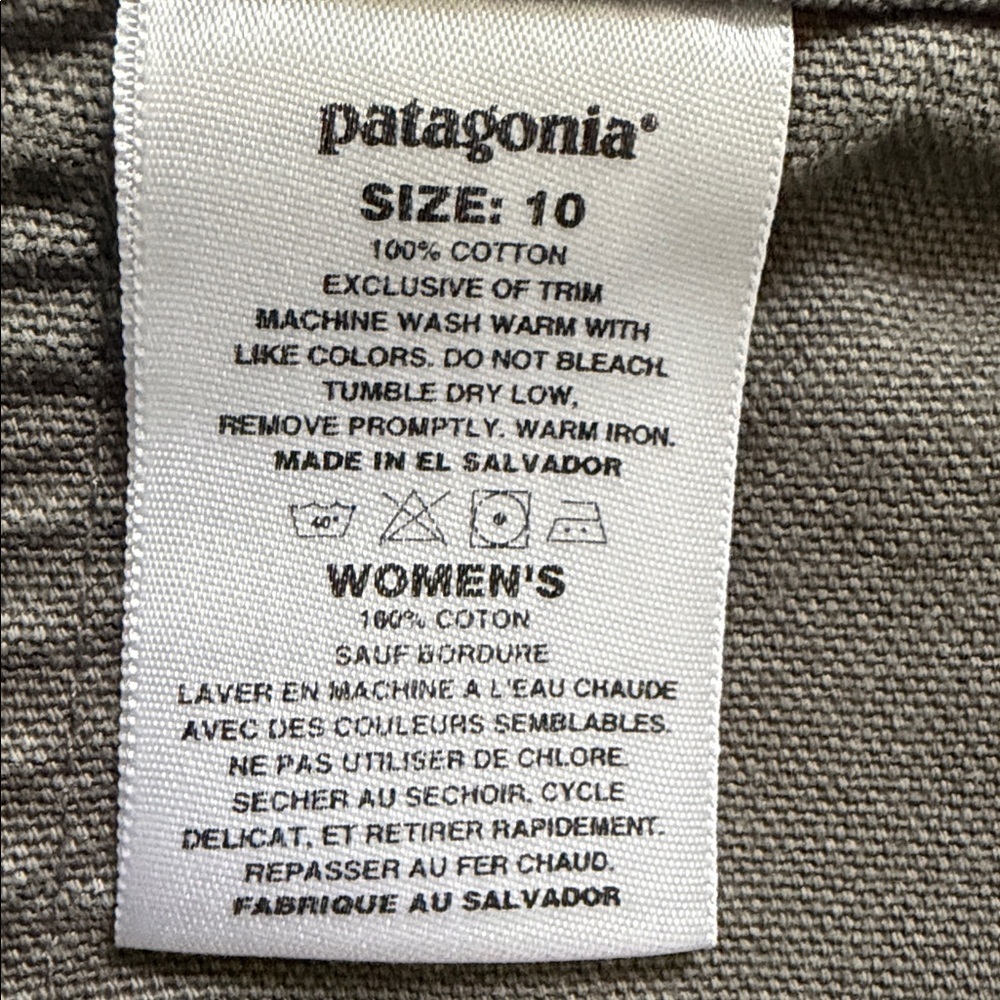 Patagonia Women’s Utility Shorts Large Front Pockets Faded Gray Cotton Vintage - Picture 7 of 8